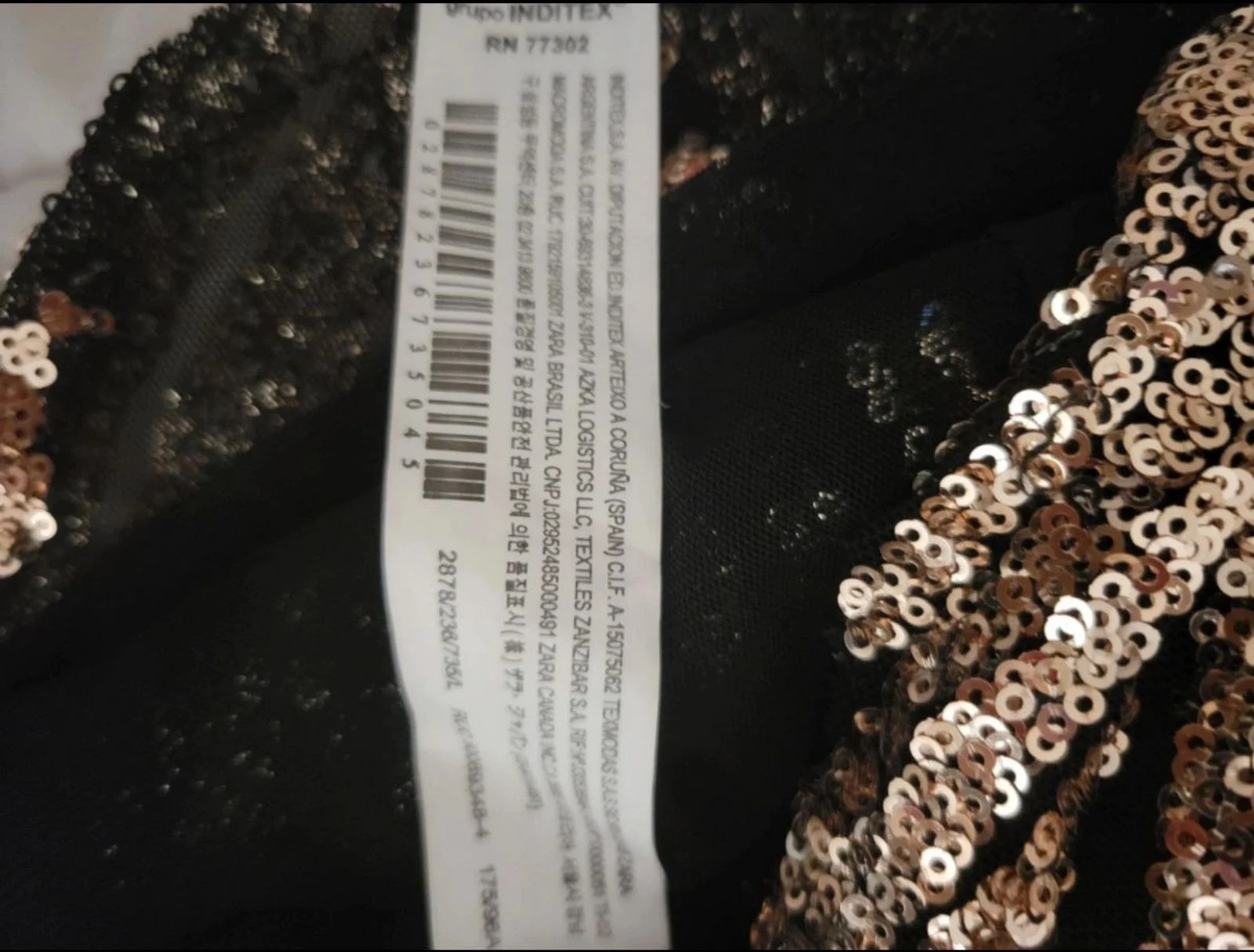 Vestido de festa muito curto com lantejoulas Zara t L – photo 5